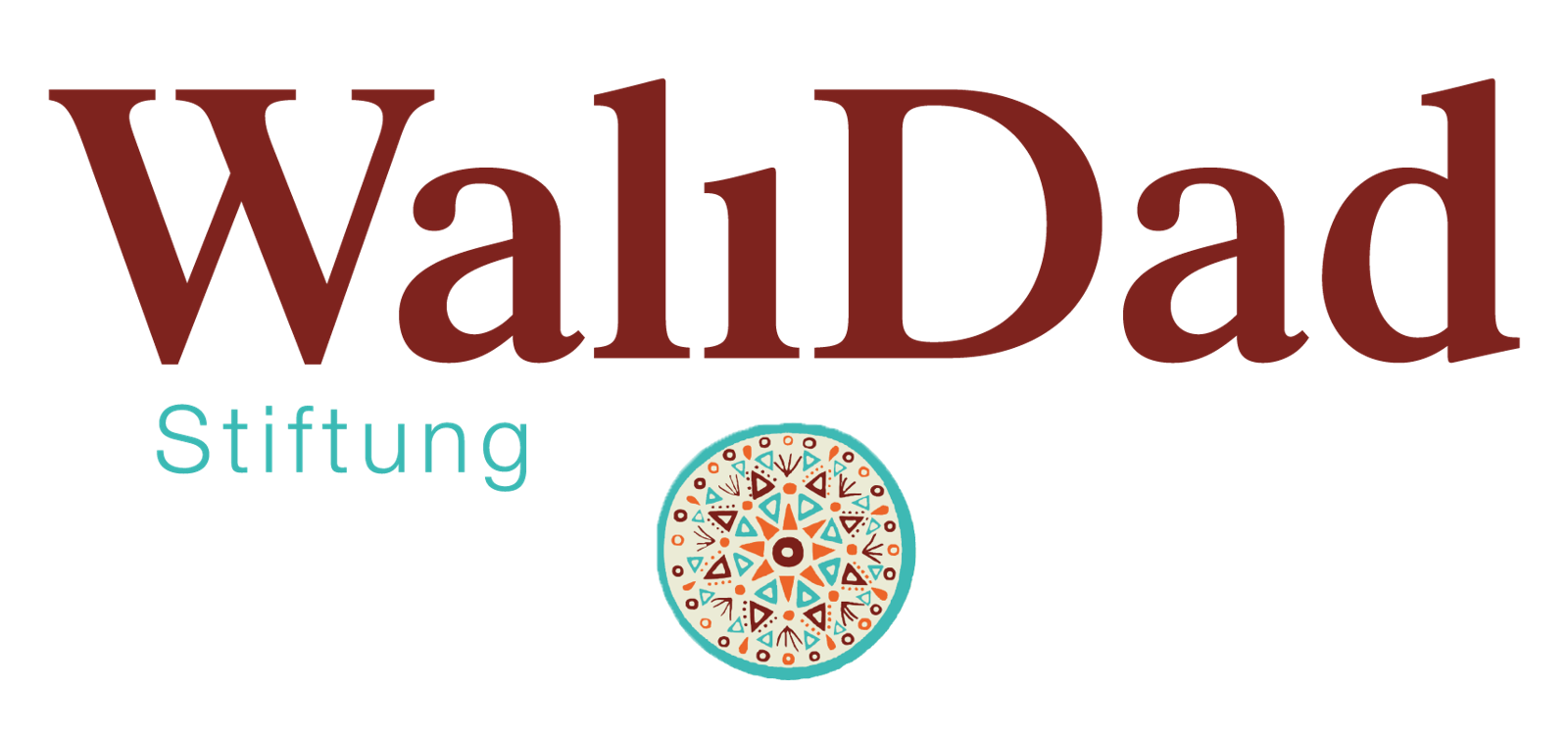 Logo della Fondazione Walld con la scritta "Walld" in grandi lettere rosse, sotto la quale compare la parola "Fondazione" in caratteri blu, e un motivo stilizzato a forma di mandala nella parte inferiore