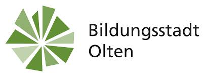 Logo della “Città dell’istruzione di Olden”, costituito da un disegno verde, circolare e segmentato, con accanto la scritta “Città dell’istruzione di Olden”.